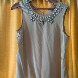 Lilly Pulitzer beaded silk top Large
